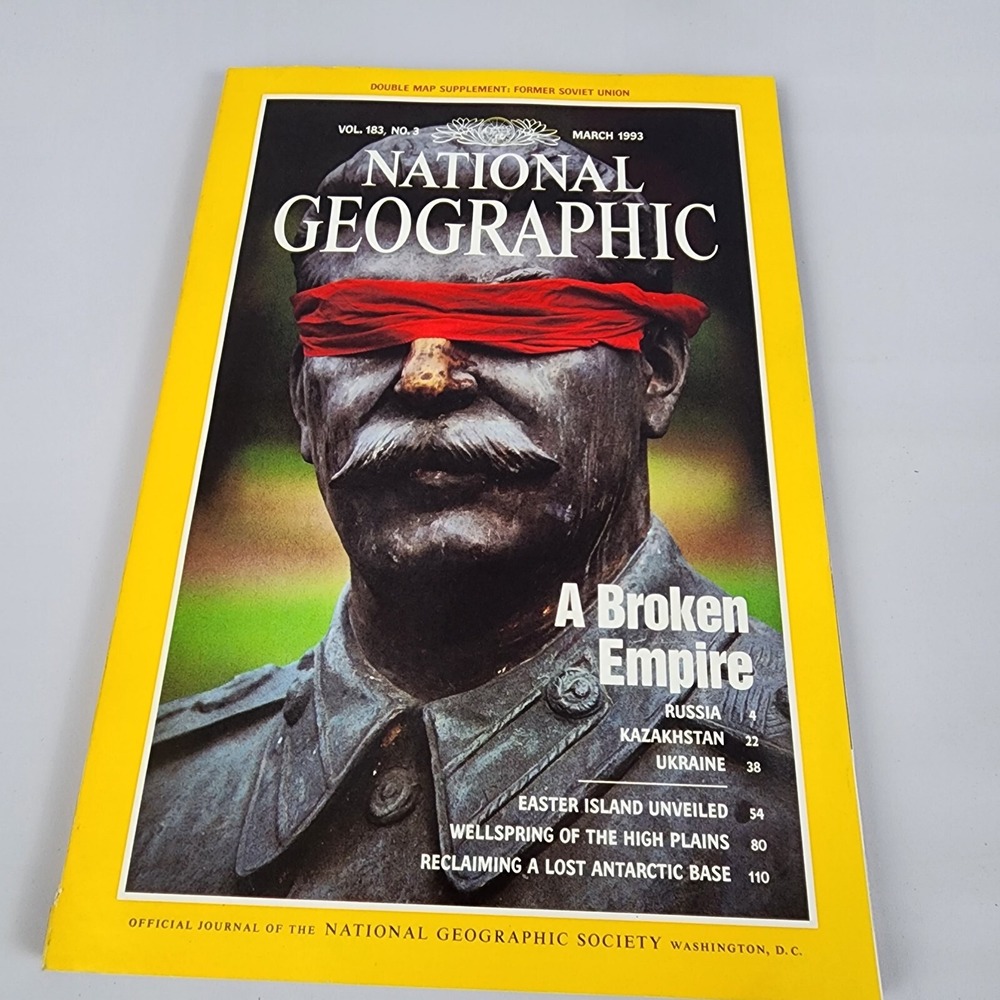 National Geographic Magazine March 1993 With Insert